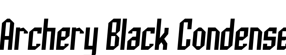 Archery Black Condensed Italic Font Download Free